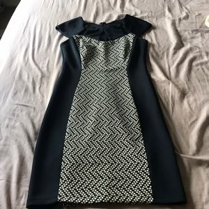 Blue navy midi dress.